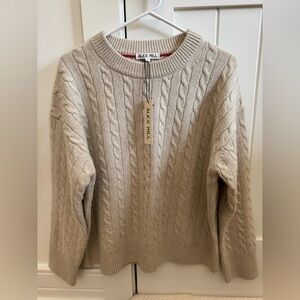 NWT Alex Mill Cable Knit Sweater in Wishbone Size Medium